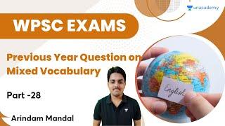 Previous Year Question on Mixed Vocabulary  Part-28  WBPSC  Arindam Mandal  Lets Crack WB Exams