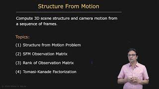 Overview  Structure from Motion