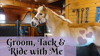 Groom Tack & Ride w Me + Giving the Blonde Pony a Fresh Clip  EQUESTRIAN EVENTER VLOG