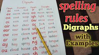 Digraphs with Examples  consonant digraphs  English reading rules