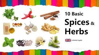 Learn Spices and Herbs in British English 10 Basic Names with Spelling