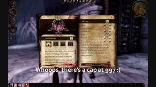 Dragon Age Origins - MAX Attributes  Unlimited Stat Points Glitch