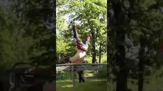Backyard Professional Wrestling Barbed-Wire Trampoline Stunt