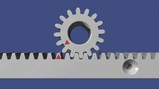 Rack and Pinion Gear System - 3D Model Animation