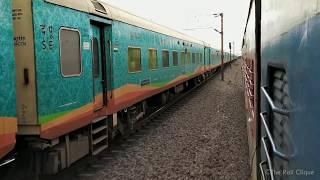 Humsafar Exp Parallel Race  HUMSAFAR overtakes MEMU Local in a Tough competition