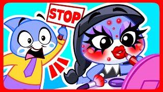 No Sparky Dont Play with Mommys Makeup Its Dangerous  Funny Cartoons + Nursery Rhymes