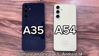 OneUI 6.1  Samsung Galaxy A35 vs Samsung Galaxy A54