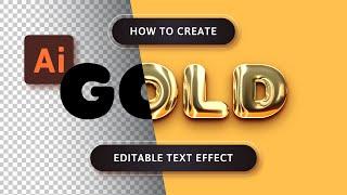 Tutorial  Gold Style  Editable Text Effect  Adobe Illustrator