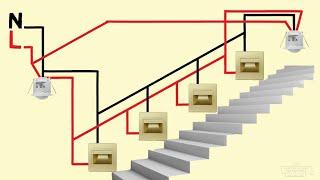 stair lighting connection with motion sensors wiring diagram