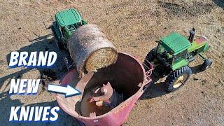 Mixing Hay with the Tub Mixer - Views from the Air