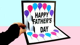 Beautiful POP UP Fathers Day Greeting Card Idea  DIY  POP-UP card