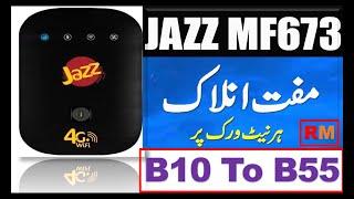 MF673 Unlocked  Jazz 4G MF673 Unlock free  Jazz LTE Black Cloud 4G  MF673 M10 Unlock 100%