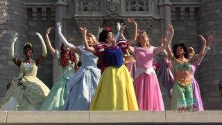 All 11 Disney Princess gathering for the first time for Meridas coronation at Walt Disney World