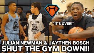 Julian Newman Gets CHALLENGED By Jaythan Bosch at NEOYE  Players STORMS the Court