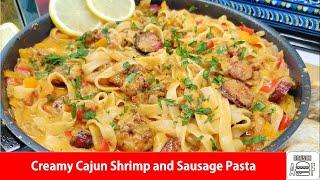 Creamy Cajun Shrimp and Sausage Pasta