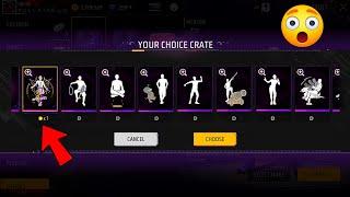 FREE BOX  CHOOSE  FREE EMOTES  ADAM GOT 6 FREE EMOTES ️ FREE FIRE