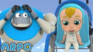 Chasing a Buggy  Baby Daniel and ARPO The Robot  Funny Cartoons for Kids