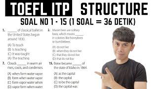 Latihan Jawab 15 soal ITP TOEFL Practice Test