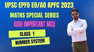 UPSC EPFO EOAO  APFC  Maths Lecture 1  90 Days Plan