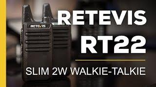 Compact & Slim 2W Walkie-Talkie  Retevis RT22