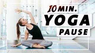 Yoga Flow Anfänger und Mittelstufe  10 Minuten Entspannung Dehnung & Kraft