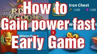 Rise of Kingdoms How to gain power fast in the early game