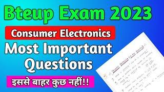 Top 15 Question  Consumer Electronics Important Questions  Bteup Exam 2023