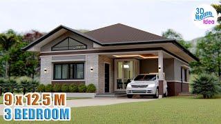  9 X 12.5 Meters  HOUSE DESIGN IDEAS  3 Bedroom