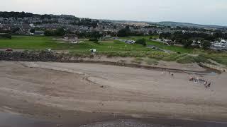 Flying along Monifieth Water front