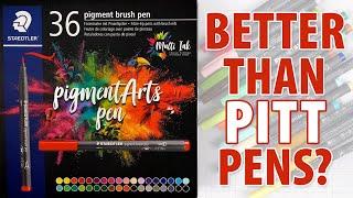 New NO BLEED Markers Staedtler Pigment Brush Pens Review