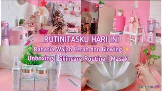 RUTINITAS PAGI HARI IRT DI DAPUR PINK  MY DAILY ROUTINE  masak menu sederhana  skincare routine 