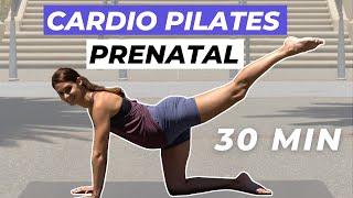 30 MIN PRENATAL CARDIO PILATES WORKOUT for 1st 2nd and 3rd Trimester  Pregnancy Pilates