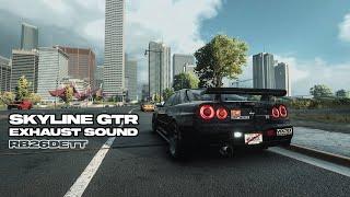 Nissan Skyline GTR R34 Exhaust Sound in NFS Unbound Unite Mod   Use Headphones 