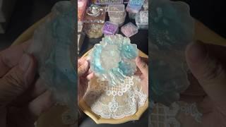 Epoxy resin jewelry tray magical mountain demoulding ASMR satisfying resin art work