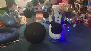 Gemmy spinning snowflake snowman speaker mod