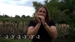 Diatonic harmonica C shuffle blues #2 tabs