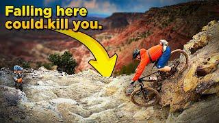 I Tried to Ride My Bike Down This DEADLY Trail 5 sketchy spots