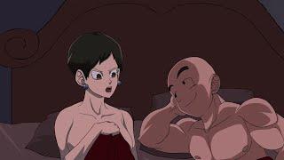 Krillin and 18 like to share.