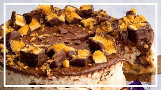 NO-BAKE  Gluten-free Crunchie Cheesecake Recipe  Baking with Becky