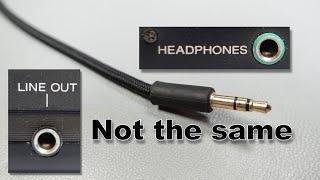 Line-out ≠ Headphone-out