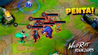 One Button Penta  Wild Rift Highlights and Funny Moments