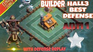 Best Builder Hall 3 base with proof  Anti 1 star builder baseClash of clans #clashofclans #gaming