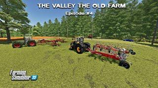 TeddingBalingCollecting Hay for Contract Fertilizing fields  Valley Old Farm  FS22  Episode #4
