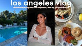 VLOG $800 Princess Polly Haul LA hotel staycation get ready with me