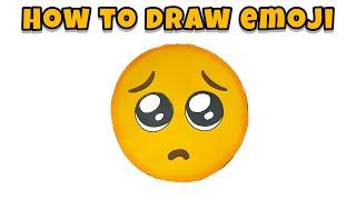 How to Draw Pleading Face Emoji – Easy and Quick Drawing for All Skill Levels