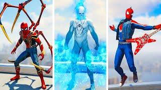 Marvels Spider-Man Remastered - ALL Spider-Man Suits Powers