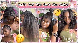 Natural Leave Out Tutorial Sew-in Hair Weave With Middle Part Transformation Ft.#ELFINHAIR Review