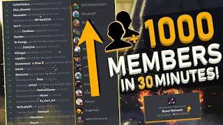 HOW TO GET +1000 DISCORD MEMBERS FAST  BECOME HUGE SERVER  INCREASE SERVER MEMBERS  BOT MEMBERS