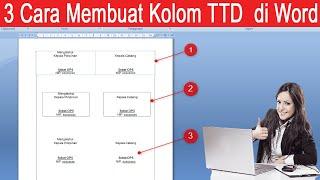 3 cara membuat tempat tanda tangan di word