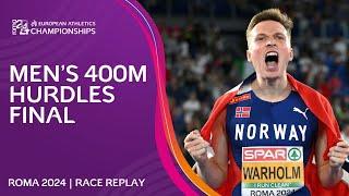 CHAMPIONSHIP RECORD  Mens 400m hurdles final replay  Roma 2024